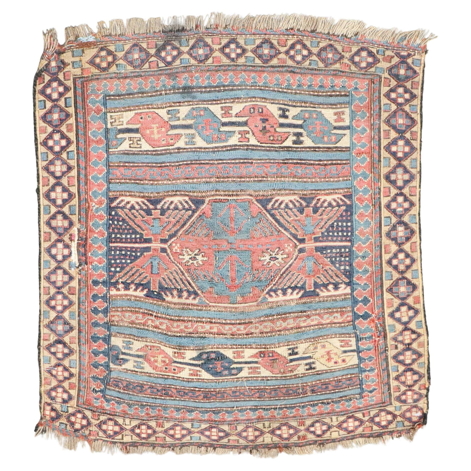 19th Century Persian Tribal Soumac Rug Hand-Woven Wool (1 of 6)