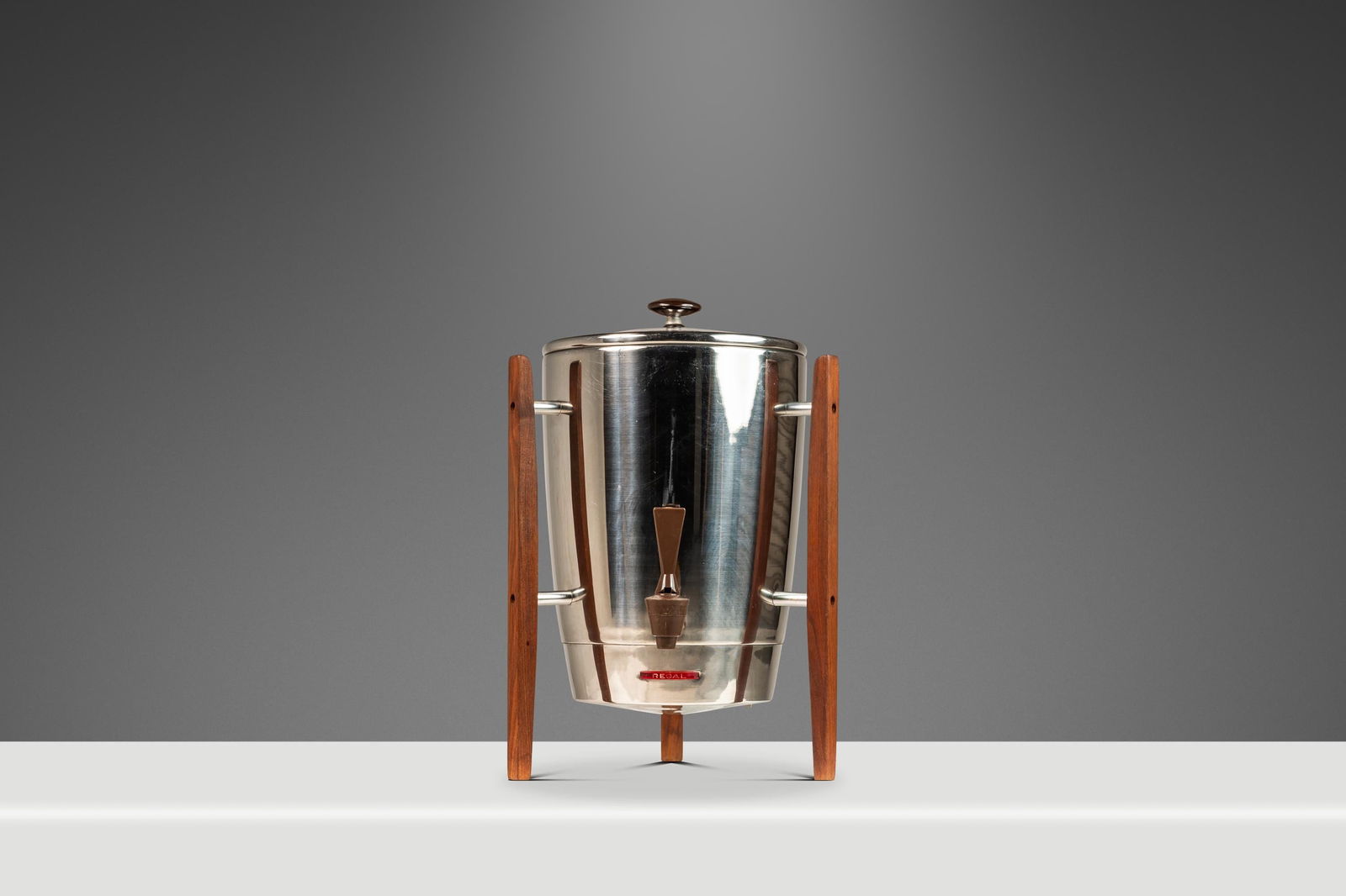 Regal Mid-Century Modern Space Age Coffee Pot Chrome Teak 1960s (1 of 10)