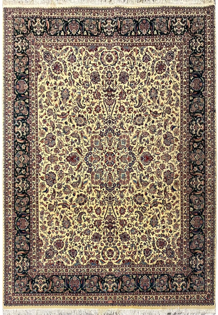8.2 x 10.1 Handmade Natural Wool Area Rug Tabriz Design (1 of 11)