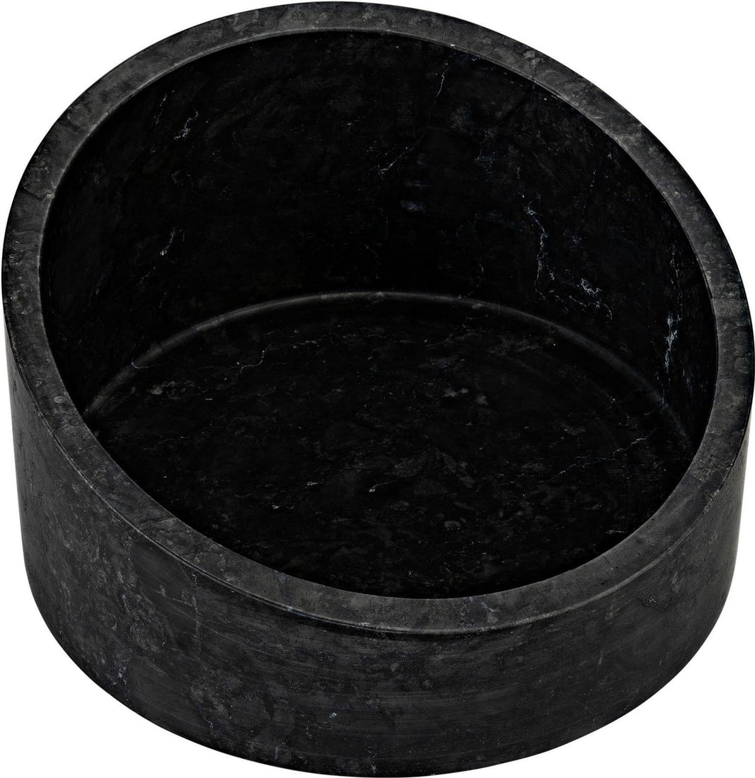 Noir Marshall Black Marble Bowl 7x13x13 Luxurious Design: Noir Marshall Black Marble Bowl 7x13x13 Luxurious Design This luxurious black marble bowl showcases a timeless design, making it a stunning addition to any home decor. Crafted from high-quality marble