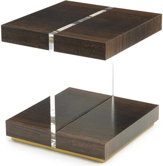 John-Richard Ashton Gate Smoke Eucalyptus Gold Side Table (1 of 5)