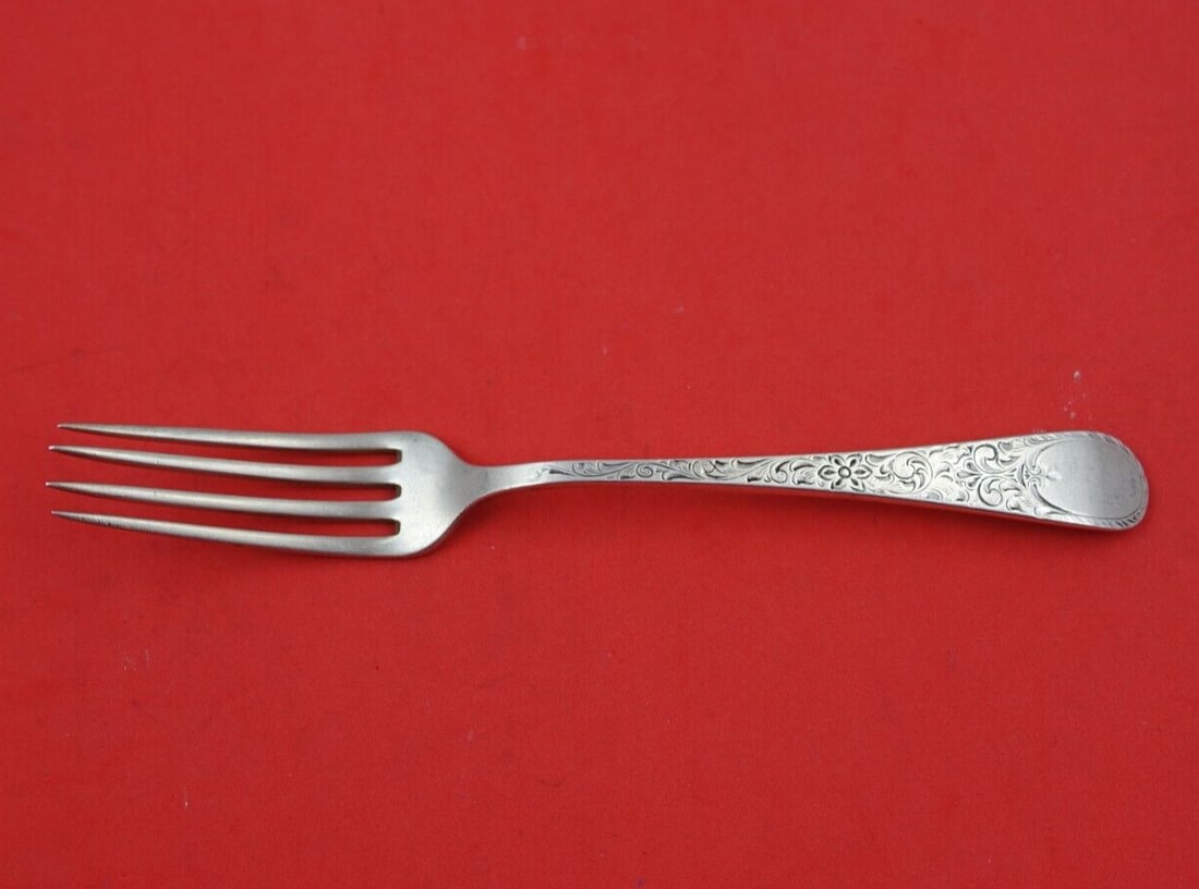 Birks London Engraved Sterling Silver Fork 7" Flatware (1 of 3)