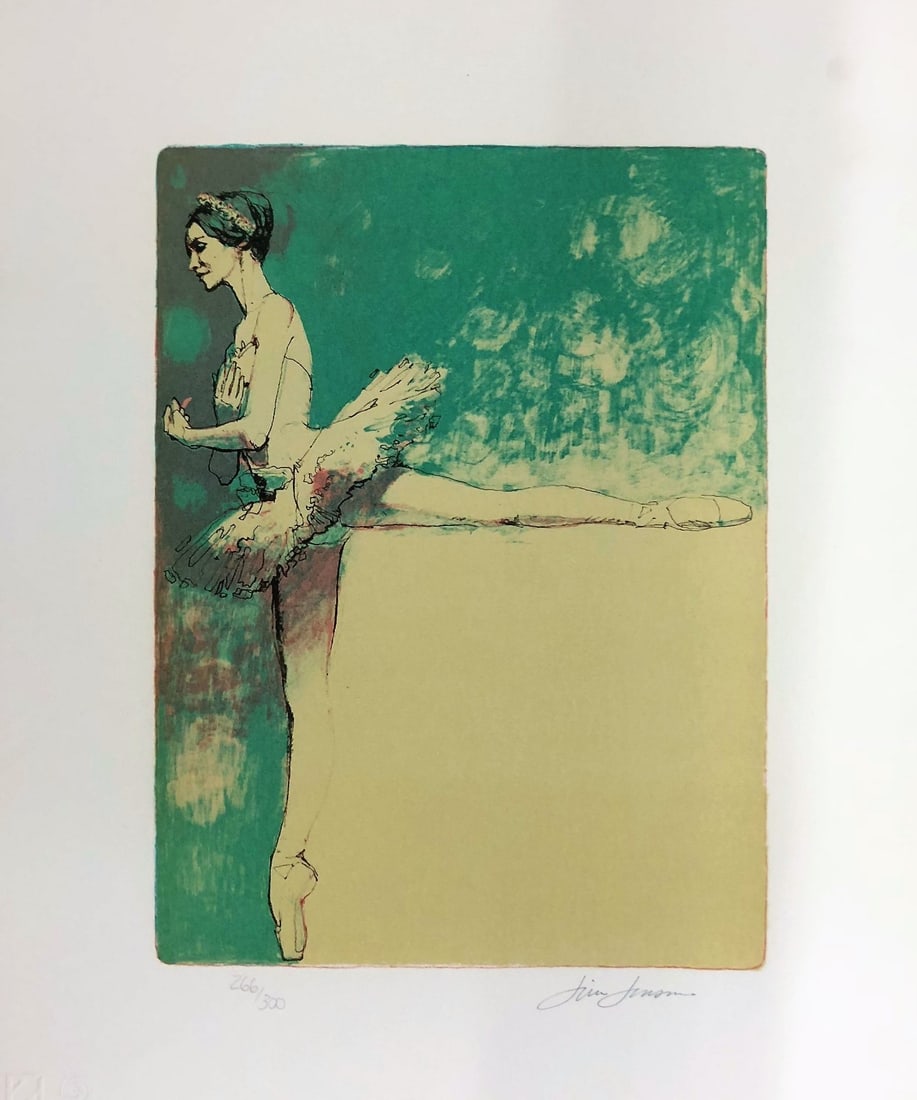 Jim Jonson Ballet Signed Limited Edition Lithograph Custom Framed 1979 (1 of 2)