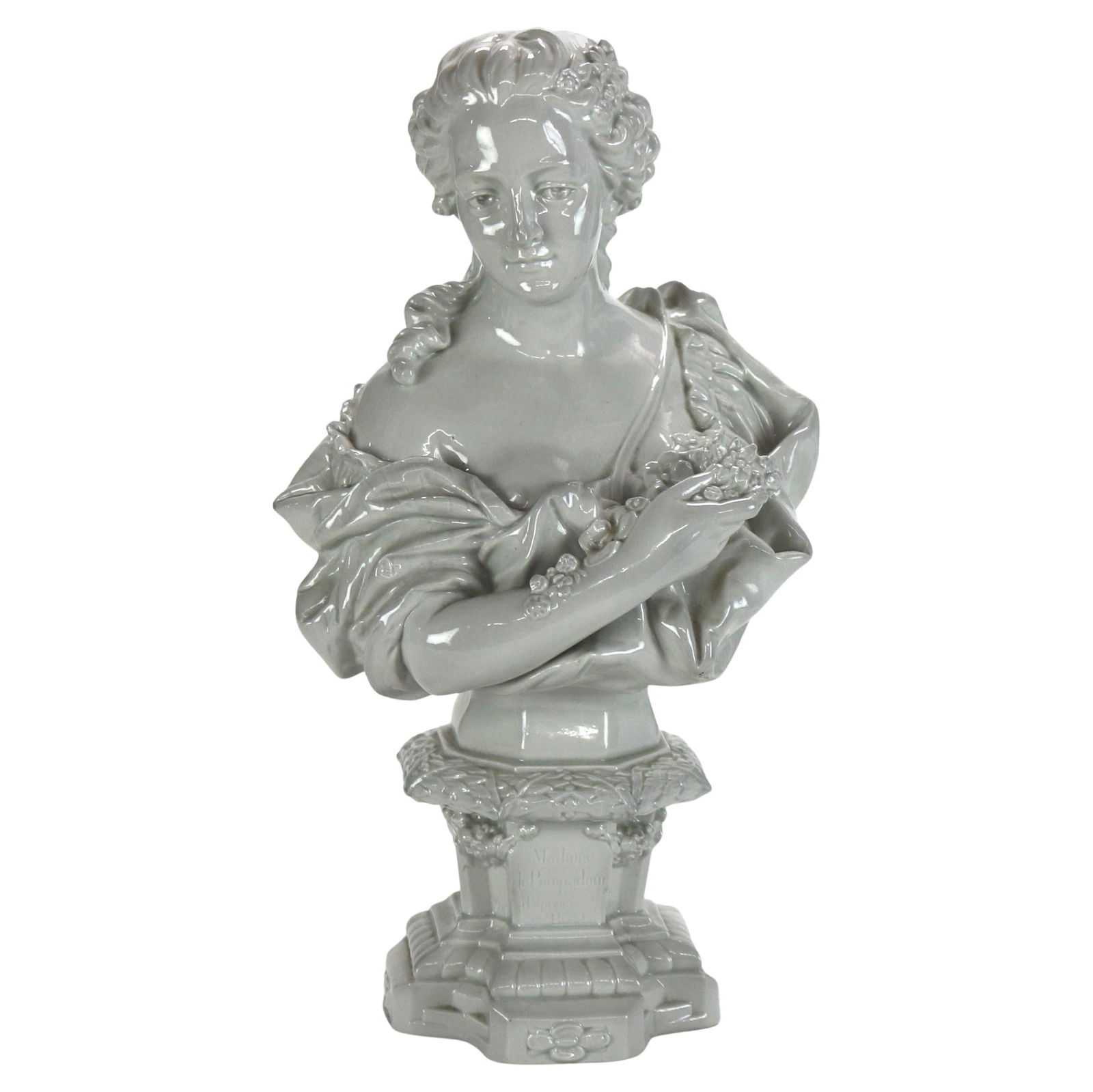 Signed C1890 Antique Blanc De Chine Woman Bust 13.25" (1 of 18)