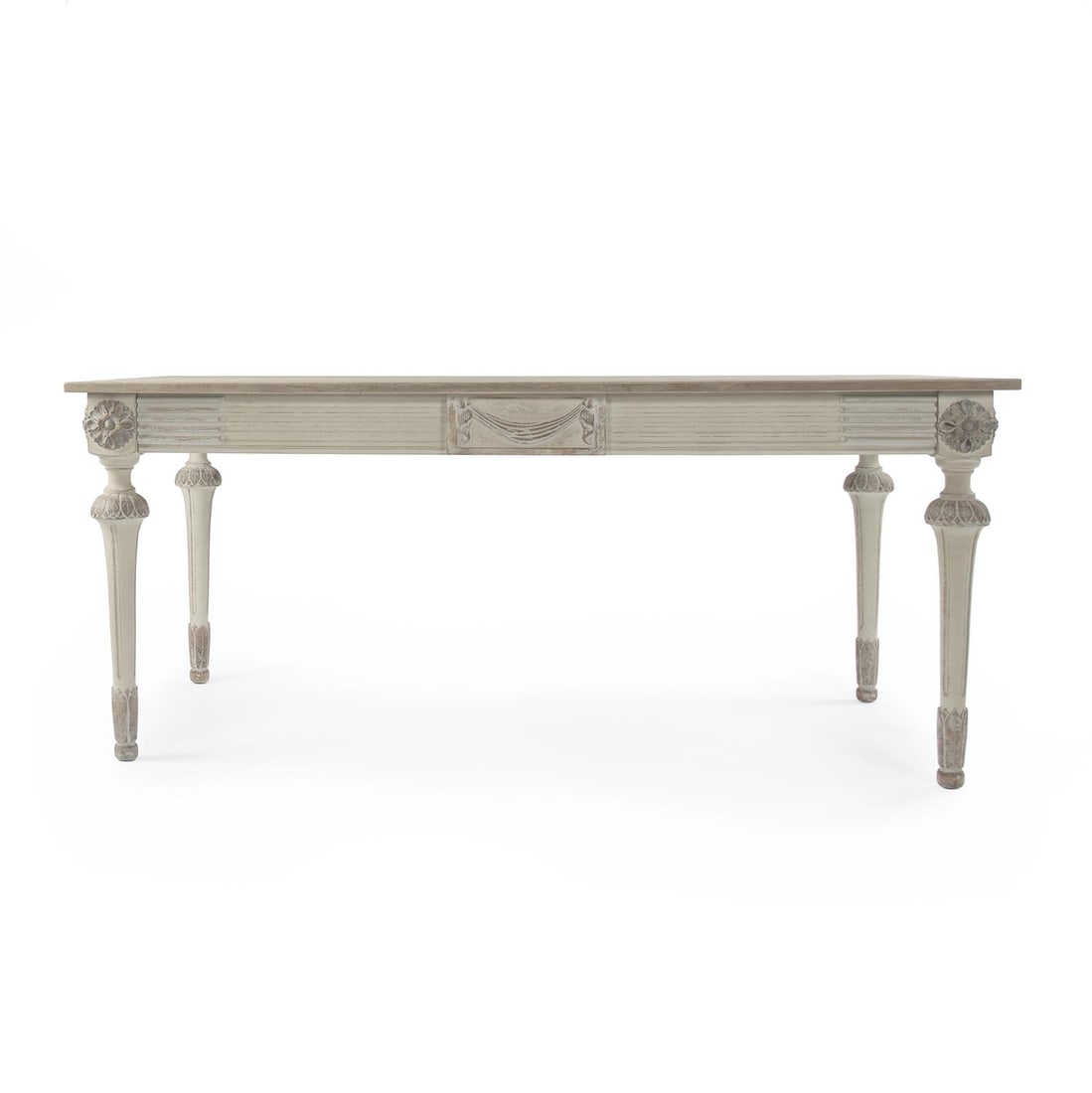 Zentique Bastian Charcoal Dining Table 72" English Traditional (1 of 6)