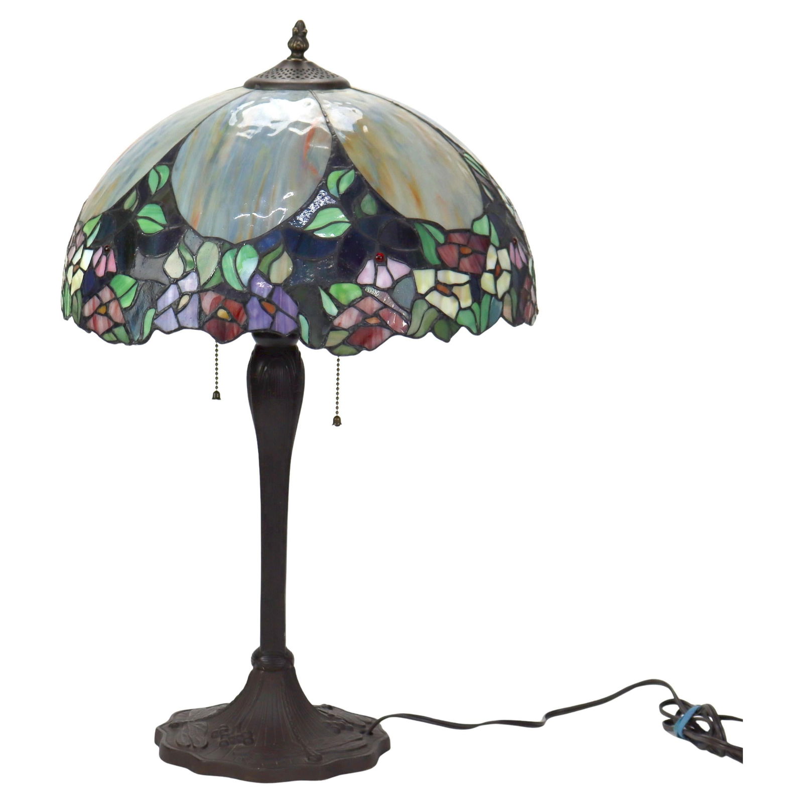 Arts & Crafts Leaded Stained Glass Table Lamp 25.25 inches (1 of 11)