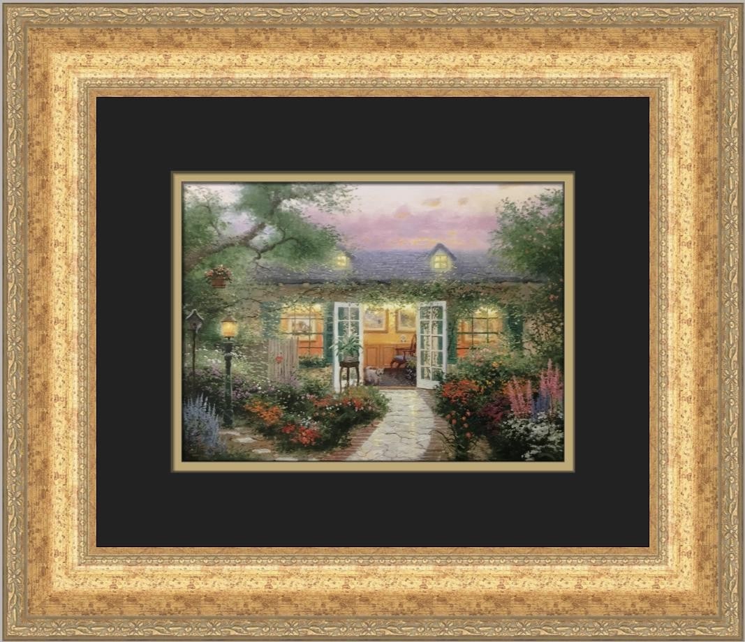 Thomas Kinkade Studio In The Garden Custom Framed Art Print (1 of 2)