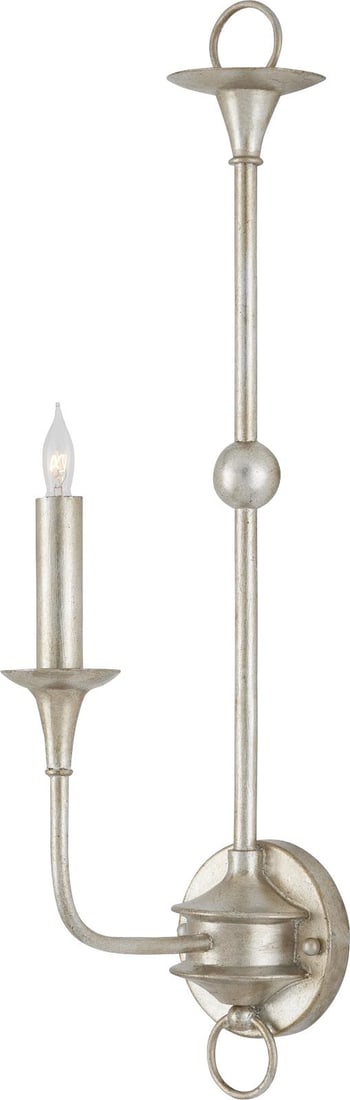 Currey Nottaway Champagne Wall Sconce 1-Light Dimmable Wrought Iron (1 of 4)