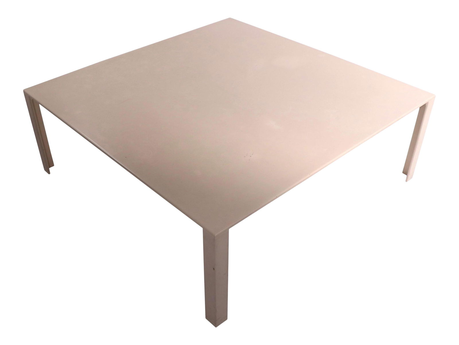 Saporiti Attributed Minimalist Postmodern Coffee Table in Steel (1 of 10)