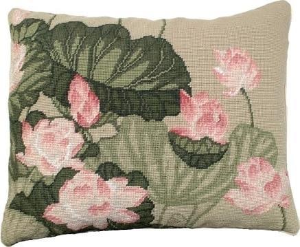 Handmade Floral Wool Pillow 16x20 Arts and Crafts Style (1 of 1)