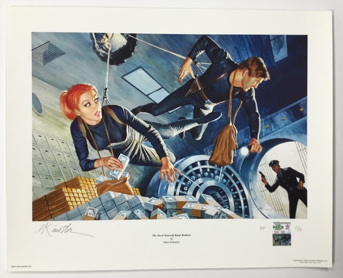 Mort Kunstler Do It Your Own Bank Robbery Limited Edition Giclee Print: Mort Kunstler Do It Your Own Bank Robbery Limited Edition Giclee Print Discover an exclusive piece by renowned artist Mort Kunstler titled 'Do It Your Own Bank Robbery.' This limited edition, signed p