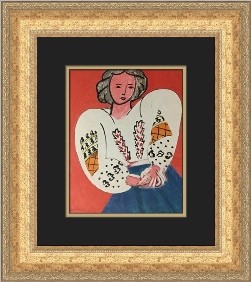 Henri Matisse The Romanian Blouse Custom Framed Art Print 1993 (1 of 2)