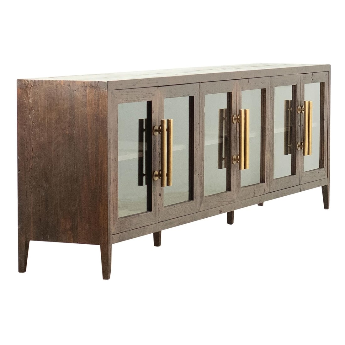 Basel Sideboard Dark Brown Finish French Style Reclaimed Pine (1 of 6)