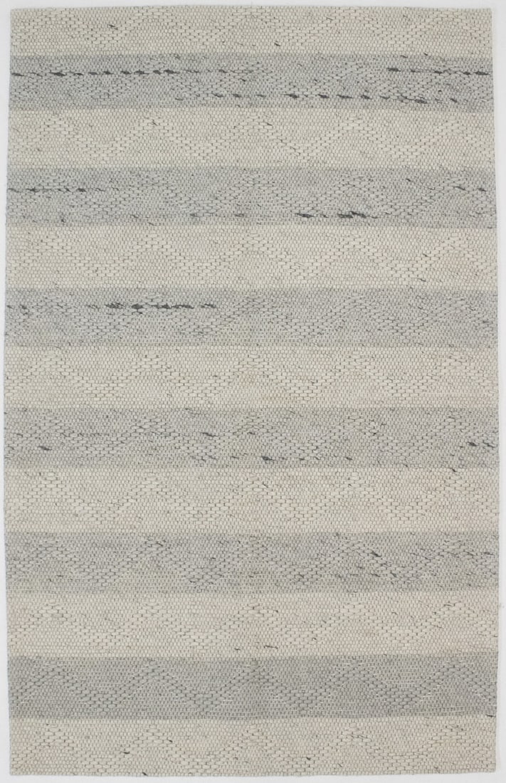 Modern Hand-Tufted Wool Area Rug Zig-Zag 5'0 x 8'0 Eco-Friendly (1 of 12)