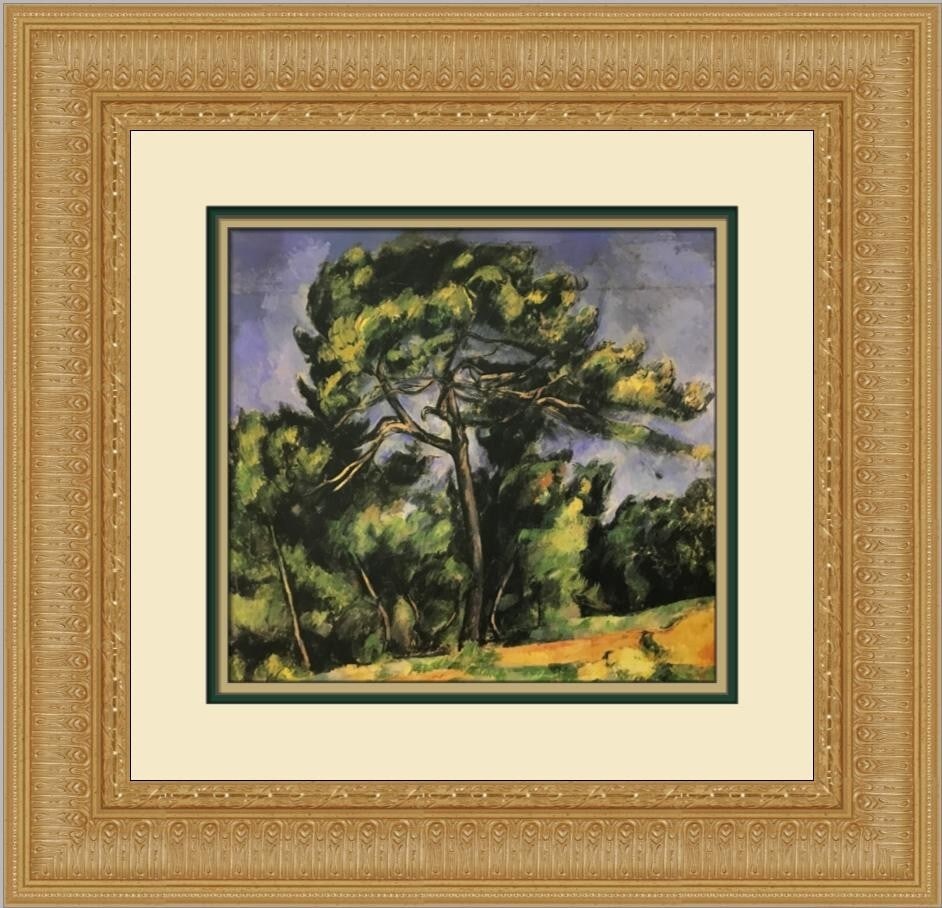 Paul Cezanne The Great Pine Custom Framed Print 19x19 Impressionism (1 of 2)