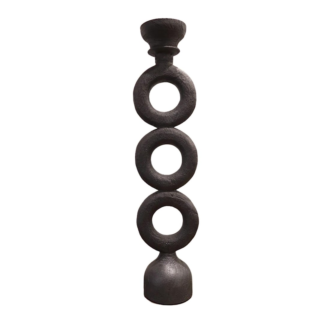 Janis Black Wood Candle Stand 21 Inches Stylish Decor (1 of 1)