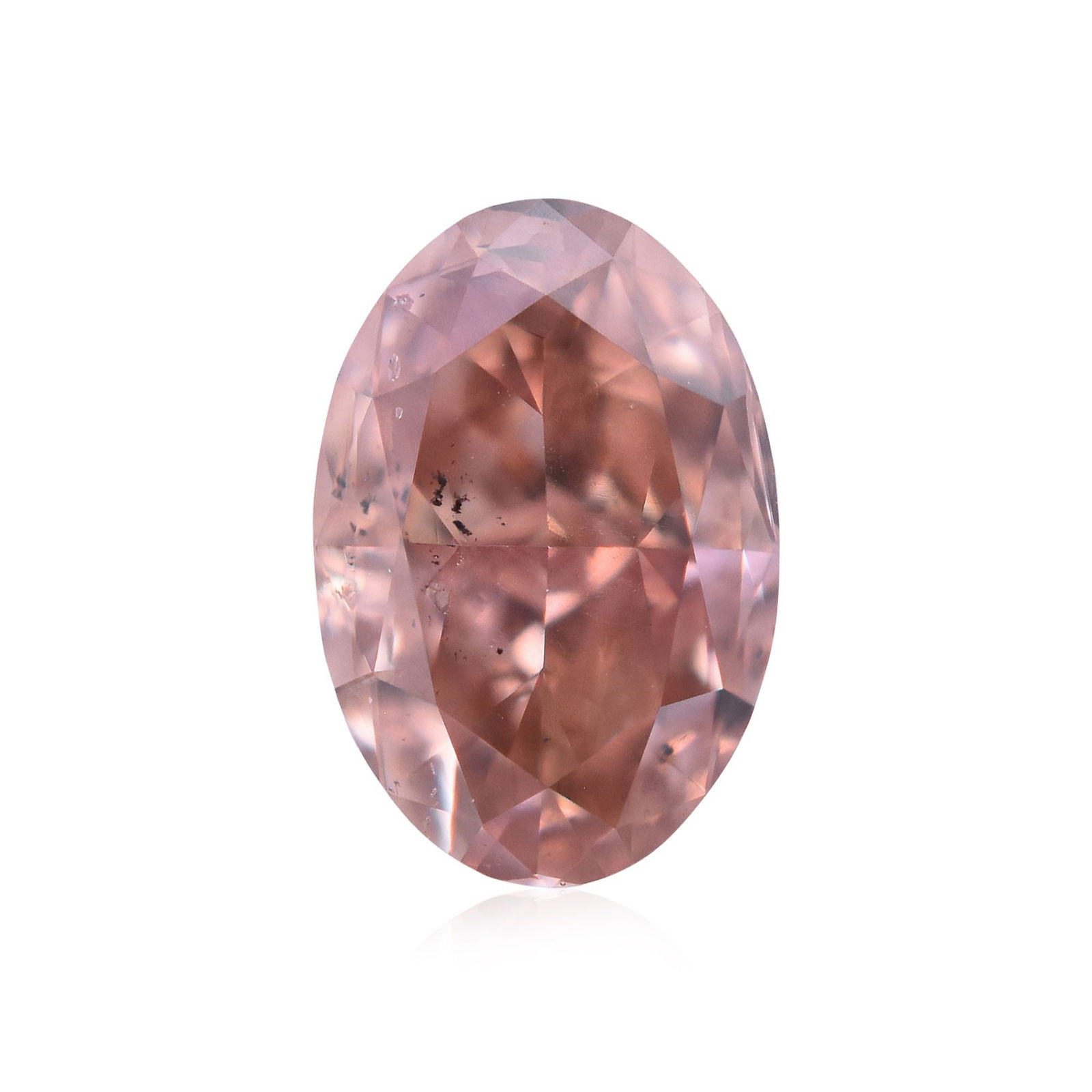 Loose Diamond - OVAL 0.5ct Fancy Deep Brownish Orangey Pink SI2: Loose Diamond - OVAL 0.5ct Fancy Deep Brownish Orangey Pink SI2 Source: Natural Shape: OVAL Carats: 0.5 Color: Fancy Deep Brownish Orangey Pink Certification: GIA Video: