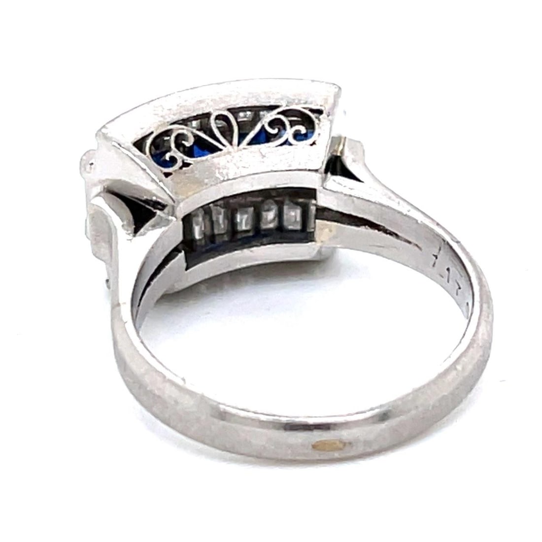 Platinum Sapphire Diamond Ring 1.17 Ct Sapphires 0.60 Ct Diamonds (1 of 4)