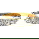 Harbor Diamonds 18K Yellow Gold Bangle 104 Princess Cut Diamonds 12 Carats