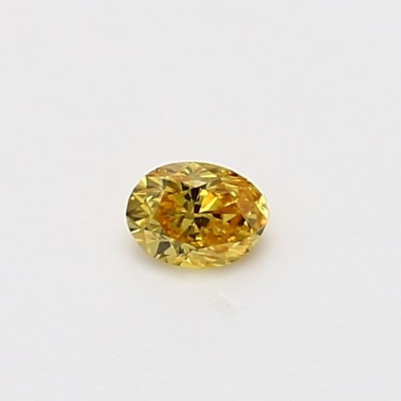 Loose Diamond - OVAL 0.16ct Fancy Vivid Orangey Yellow I2 (1 of 1)