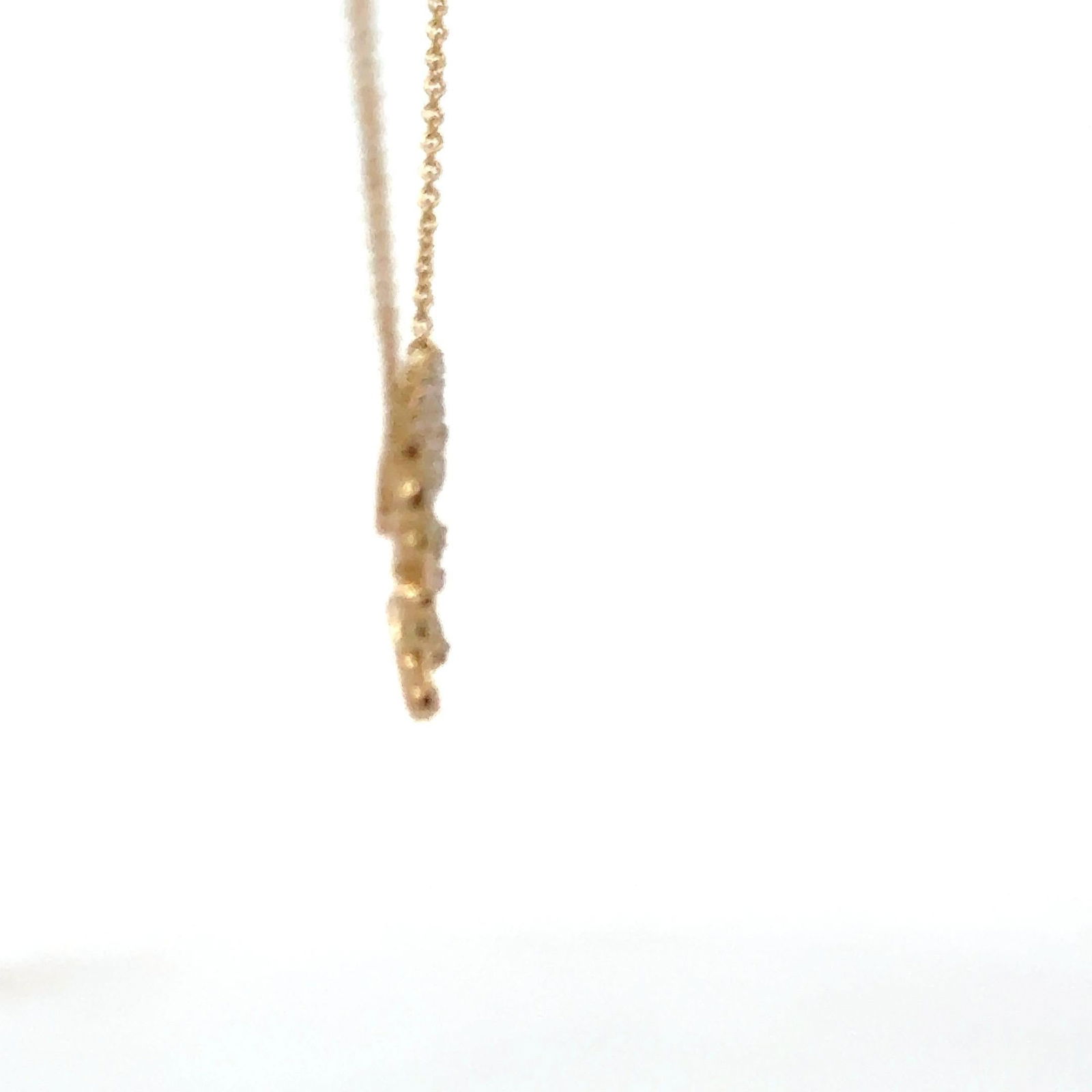 14K Yellow Gold Diamond Butterfly Pendant Necklace 0.35 Carats - 4