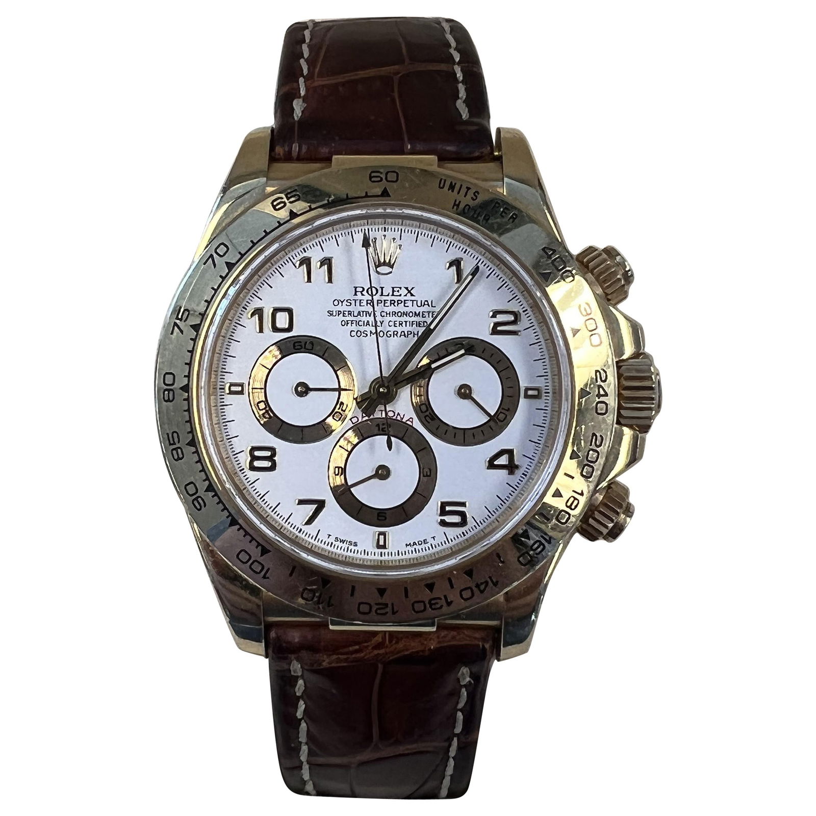 Rolex Daytona 16518 18k Yellow Gold Automatic Chronograph Watch (1 of 8)