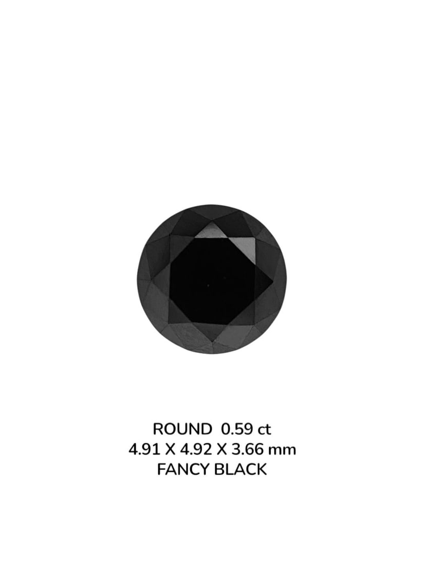 Loose Diamond - ROUND 0.59ct Fancy Black VVS2 (1 of 1)