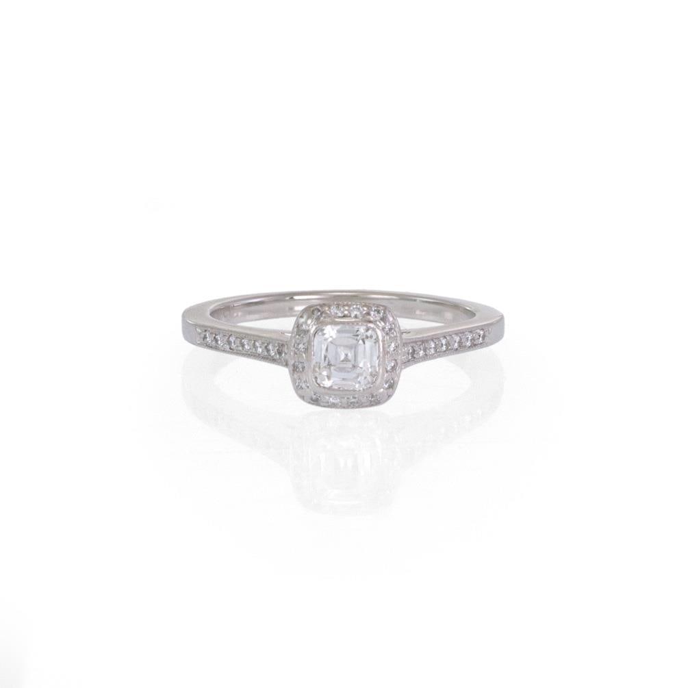 Tiffany & Co. Legacy Platinum Engagement Ring 0.33CT Size 5.75 (1 of 4)