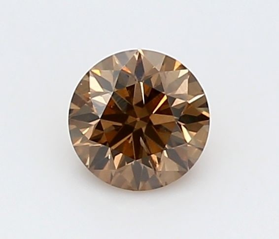 Loose Diamond - ROUND 0.18ct Fancy Brown SI1: Loose Diamond - ROUND 0.18ct Fancy Brown SI1 Source: Natural Shape: ROUND Carats: 0.18 Color: Fancy Brown Certification: NONE Video:
