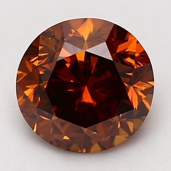 Loose Diamond - ROUND 2.99ct Fancy Deep Brownish Orange I1 (1 of 1)