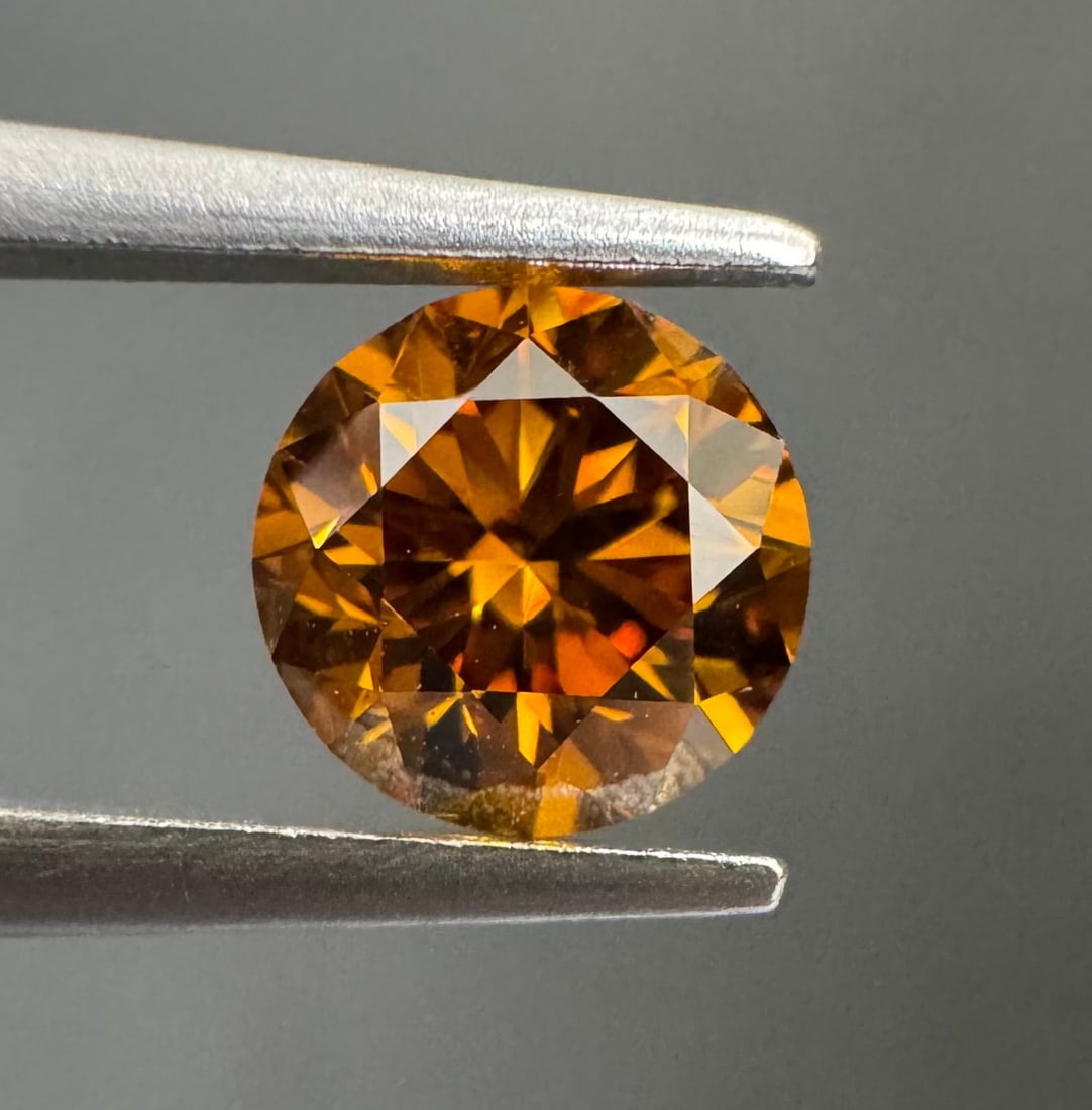 Loose Diamond - ROUND 0.51ct Fancy Deep Brownish Yellowish Orange SI2 (1 of 1)