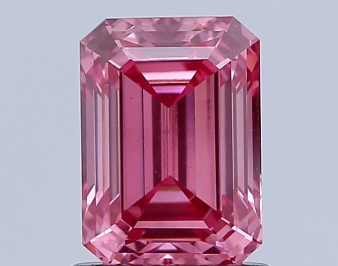 Loose Diamond - EMERALD 1.21ct Fancy Dark Reddish Pink VS1: Loose Diamond - EMERALD 1.21ct Fancy Dark Reddish Pink VS1 Source: This is a real non-mined Diamond that has been grown in a lab Shape: EMERALD Carats: 1.21 Color: Fancy Dark Reddish Pink Certificatio