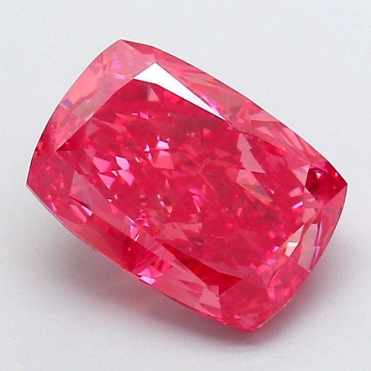Loose Diamond - CUSHION MODIFIED 6.62ct Fancy Vivid Red VVS2: Loose Diamond - CUSHION MODIFIED 6.62ct Fancy Vivid Red VVS2 Source: This is a real non-mined Diamond that has been grown in a lab Shape: CUSHION MODIFIED Carats: 6.62 Color: Fancy Vivid Red Certifica
