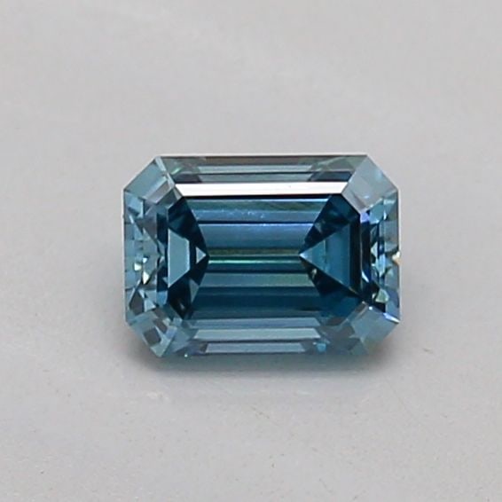 Loose Diamond - EMERALD 0.22ct Fancy Vivid Greenish Blue VS2: Loose Diamond - EMERALD 0.22ct Fancy Vivid Greenish Blue VS2 Source: This is a real non-mined Diamond that has been grown in a lab Shape: EMERALD Carats: 0.22 Color: Fancy Vivid Greenish Blue Certific