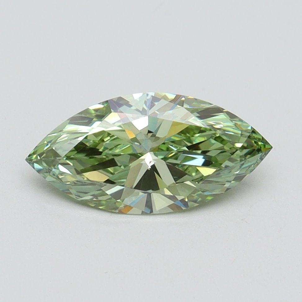 Loose Diamond - MARQUISE 1.0ct Fancy Vivid Green VS1: Loose Diamond - MARQUISE 1.0ct Fancy Vivid Green VS1 Source: This is a real non-mined Diamond that has been grown in a lab Shape: MARQUISE Carats: 1.0 Color: Fancy Vivid Green Certification: IGI Video
