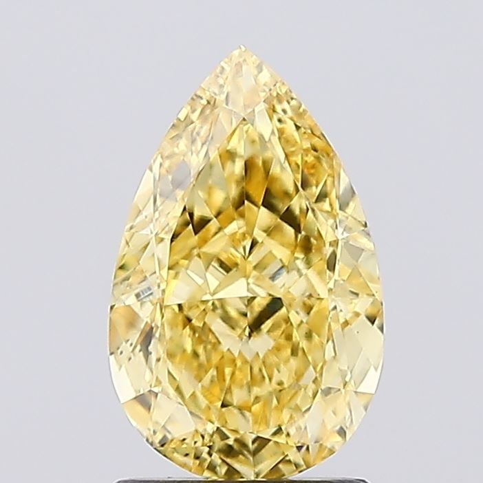 Loose Diamond - PEAR 1.59ct Fancy Vivid Yellow VS1: Loose Diamond - PEAR 1.59ct Fancy Vivid Yellow VS1 Source: This is a real non-mined Diamond that has been grown in a lab Shape: PEAR Carats: 1.59 Color: Fancy Vivid Yellow Certification: IGI Video: