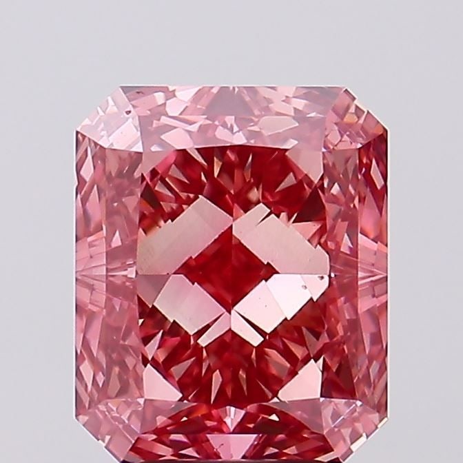 Loose Diamond - RADIANT 5.52ct Fancy Vivid Pink VS1: Loose Diamond - RADIANT 5.52ct Fancy Vivid Pink VS1 Source: This is a real non-mined Diamond that has been grown in a lab Shape: RADIANT Carats: 5.52 Color: Fancy Vivid Pink Certification: IGI Video: