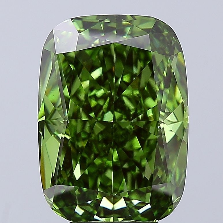 Loose Diamond - CUSHION MODIFIED 5.68ct Fancy Vivid Green VS1 (1 of 1)