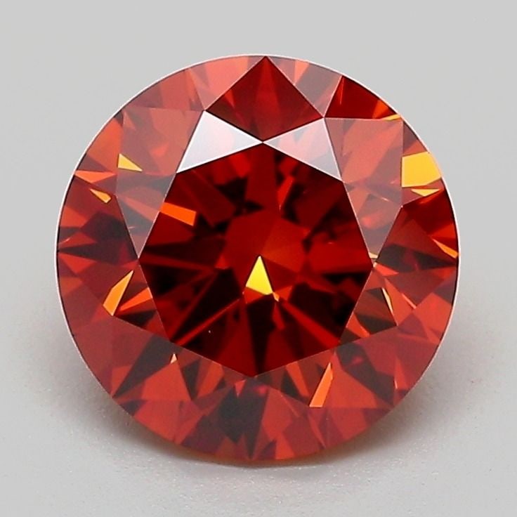 Ideal Loose Diamond - ROUND 2.05ct Fancy Vivid Orange VS1 (1 of 1)