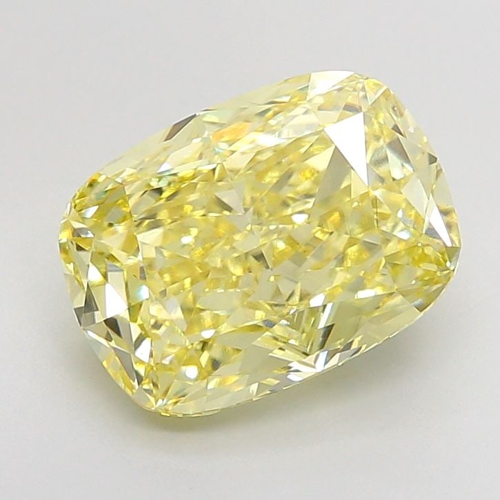 Loose Diamond - CUSHION MODIFIED 5.53ct Fancy Intense Yellow VS1: Loose Diamond - CUSHION MODIFIED 5.53ct Fancy Intense Yellow VS1 Source: This is a real non-mined Diamond that has been grown in a lab Shape: CUSHION MODIFIED Carats: 5.53 Color: Fancy Intense Yellow