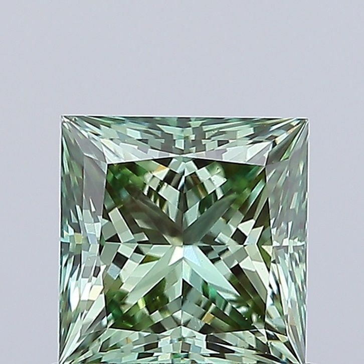 Loose Diamond - PRINCESS 1.01ct Fancy Vivid Green VS1 (1 of 1)