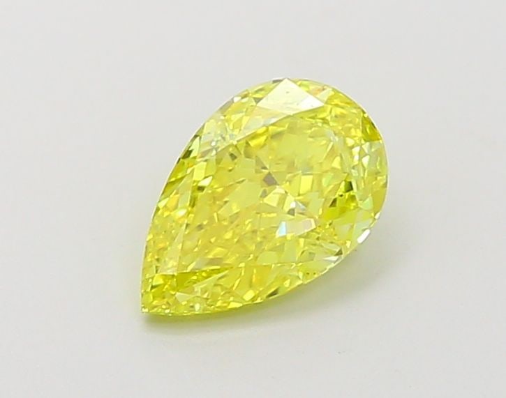 Loose Diamond - PEAR 1.03ct Fancy Vivid Yellow VVS2: Loose Diamond - PEAR 1.03ct Fancy Vivid Yellow VVS2 Source: This is a real non-mined Diamond that has been grown in a lab Shape: PEAR Carats: 1.03 Color: Fancy Vivid Yellow Certification: IGI Video: