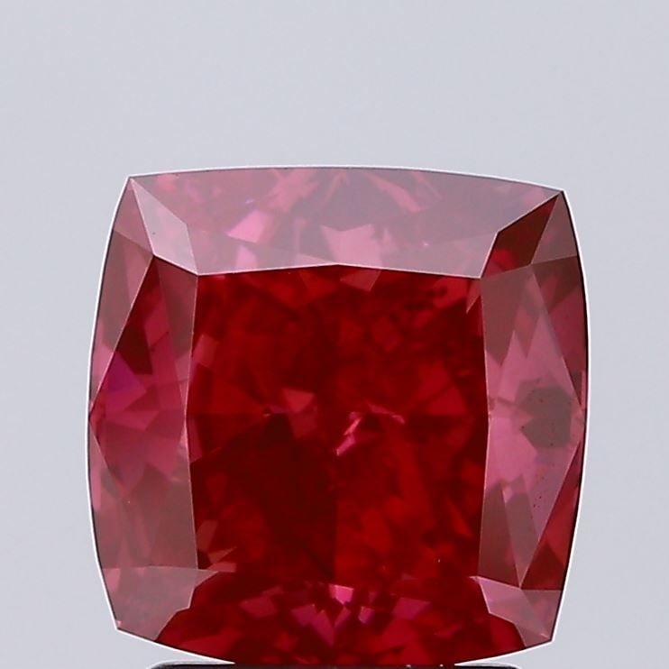 Loose Diamond - CUSHION BRILLIANT 2.29ct Fancy Vivid Red VVS2 (1 of 1)