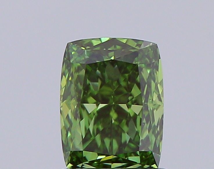 Loose Diamond - CUSHION MODIFIED 1.02ct Fancy Vivid Green VVS2: Loose Diamond - CUSHION MODIFIED 1.02ct Fancy Vivid Green VVS2 Source: This is a real non-mined Diamond that has been grown in a lab Shape: CUSHION MODIFIED Carats: 1.02 Color: Fancy Vivid Green Certi