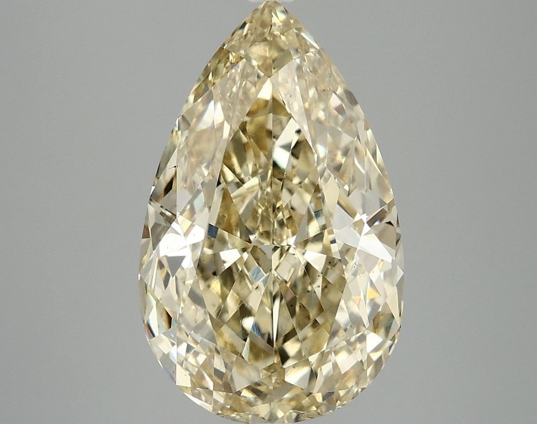 Loose Diamond - PEAR 5.02ct Fancy Intense Yellow VS2: Loose Diamond - PEAR 5.02ct Fancy Intense Yellow VS2 Source: This is a real non-mined Diamond that has been grown in a lab Shape: PEAR Carats: 5.02 Color: Fancy Intense Yellow Certification: IGI Video