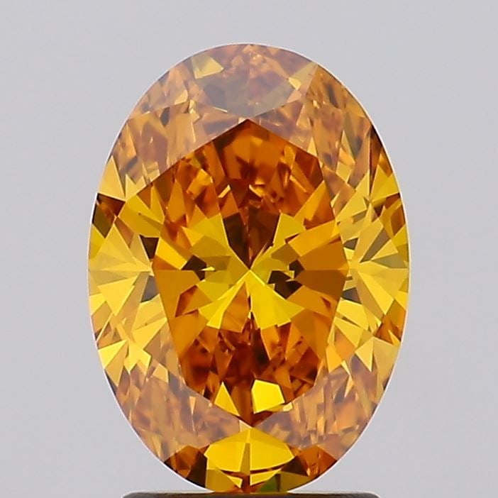 Loose Diamond - OVAL 2.75ct Fancy Vivid Orange Yellow VS1 (1 of 1)