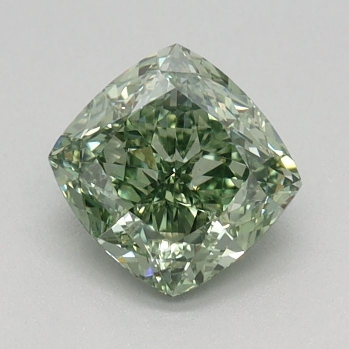 Loose Diamond - CUSHION MODIFIED 0.72ct Fancy Vivid Green VS1: Loose Diamond - CUSHION MODIFIED 0.72ct Fancy Vivid Green VS1 Source: This is a real non-mined Diamond that has been grown in a lab Shape: CUSHION MODIFIED Carats: 0.72 Color: Fancy Vivid Green Certif