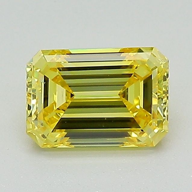 Loose Diamond - EMERALD 0.9ct Fancy Vivid Yellow VS1: Loose Diamond - EMERALD 0.9ct Fancy Vivid Yellow VS1 Source: This is a real non-mined Diamond that has been grown in a lab Shape: EMERALD Carats: 0.9 Color: Fancy Vivid Yellow Certification: IGI