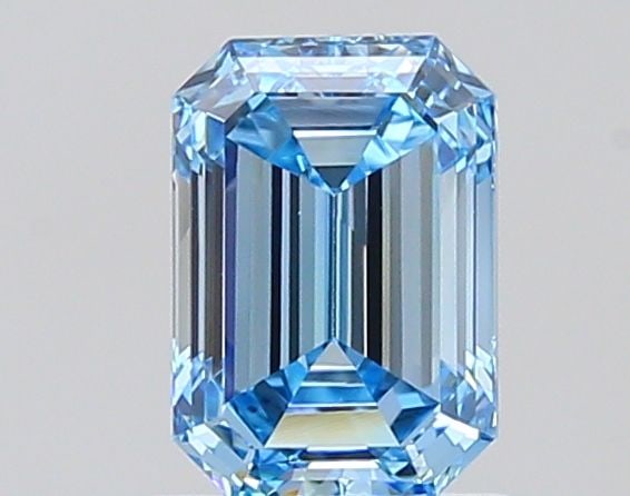 Loose Diamond - EMERALD 1.03ct Fancy Vivid Blue VS1: Loose Diamond - EMERALD 1.03ct Fancy Vivid Blue VS1 Source: This is a real non-mined Diamond that has been grown in a lab Shape: EMERALD Carats: 1.03 Color: Fancy Vivid Blue Certification: IGI Video: