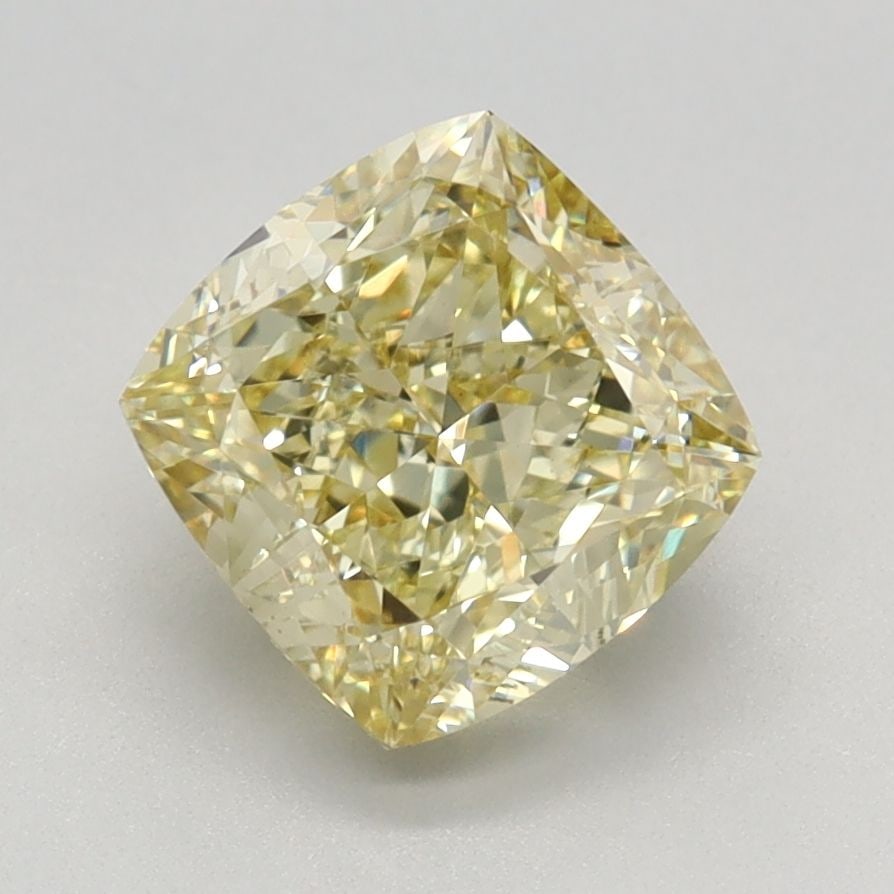 Loose Diamond - CUSHION BRILLIANT 2.03ct Fancy Intense Yellow VS1: Loose Diamond - CUSHION BRILLIANT 2.03ct Fancy Intense Yellow VS1 Source: This is a real non-mined Diamond that has been grown in a lab Shape: CUSHION BRILLIANT Carats: 2.03 Color: Fancy Intense Yello